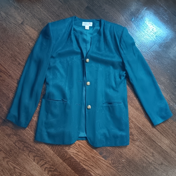 Vintage Casual Corner Teal Blazer (Plus) - Picture 1 of 6
